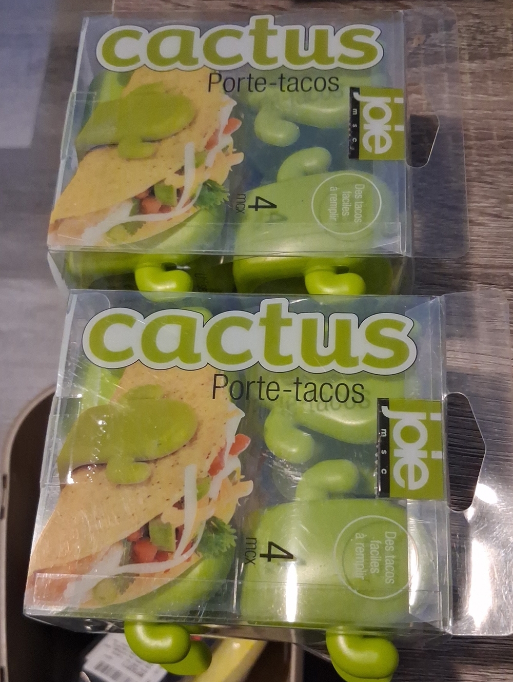 Joie Lime Green Cactus Taco Holders - Set of 4